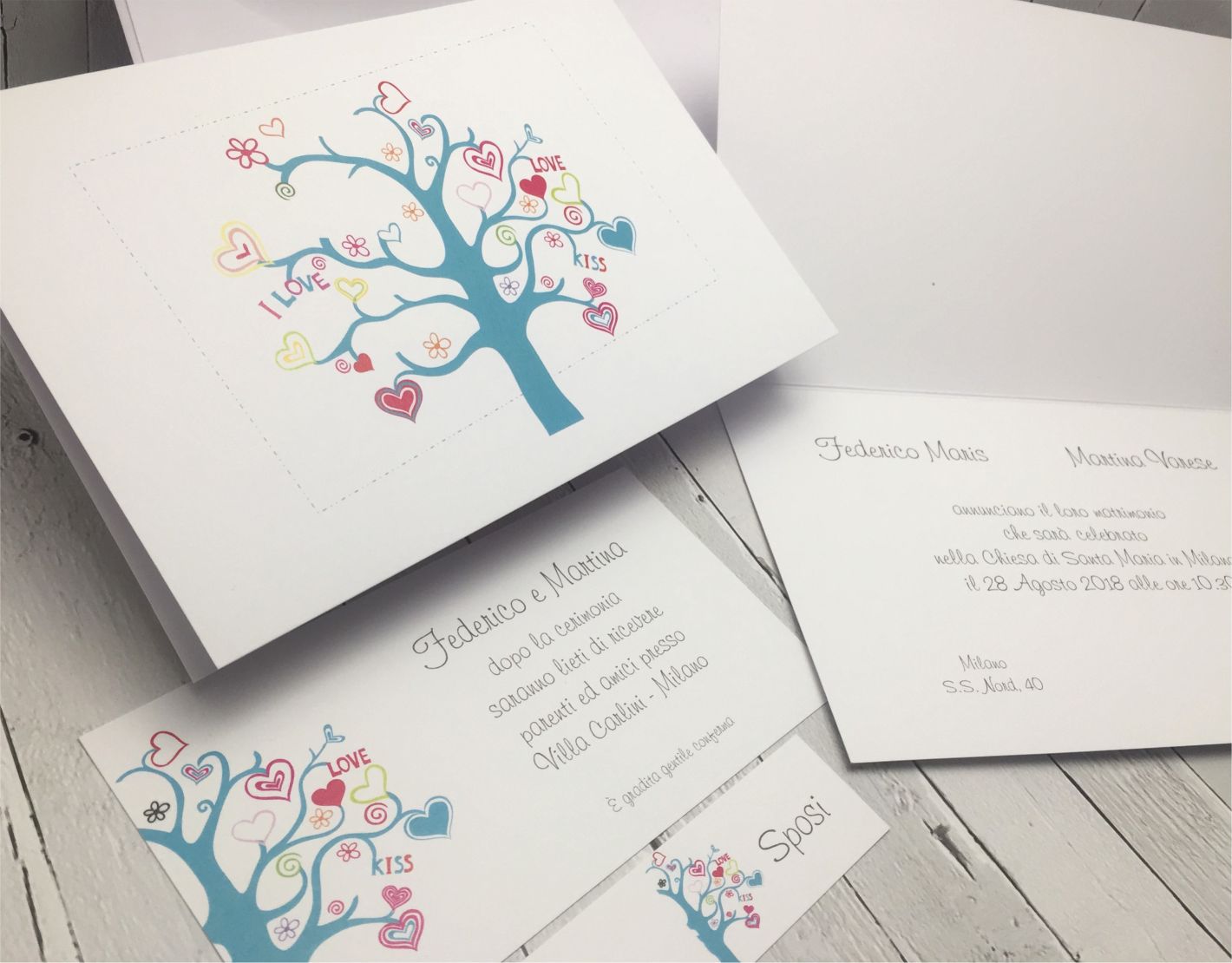 partecipazioni matrimonio con albero della vita_product SET PARTECIPAZIONE NOZZE C016