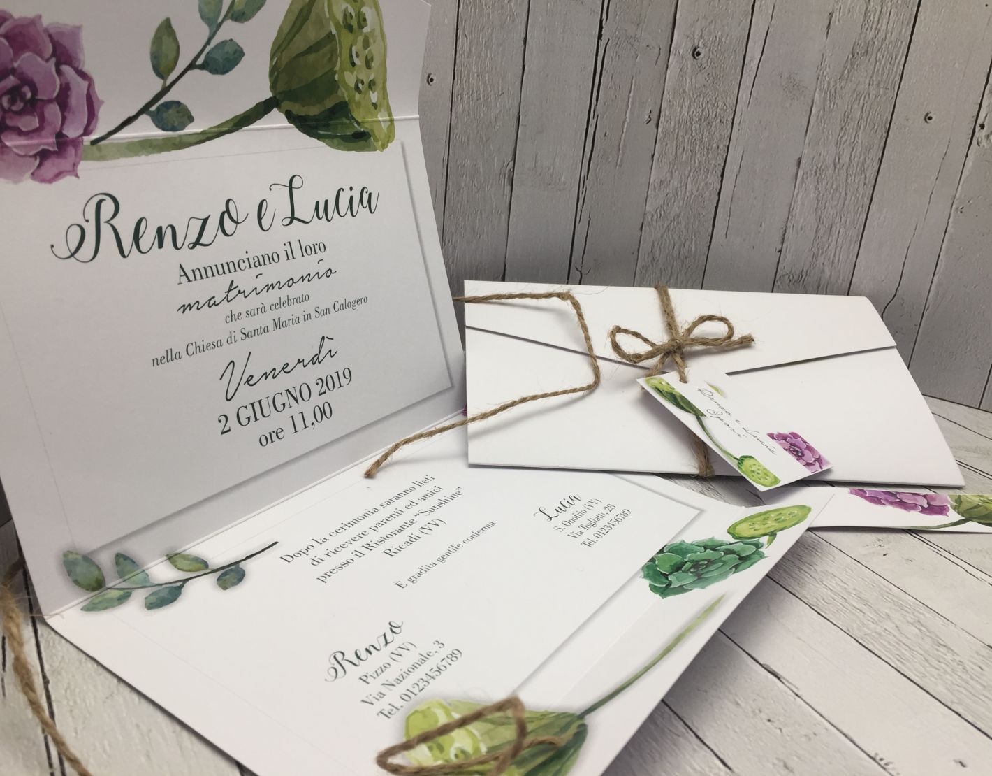 partecipazione nozze fiori_product SET PARTECIPAZIONE NOZZE T003
